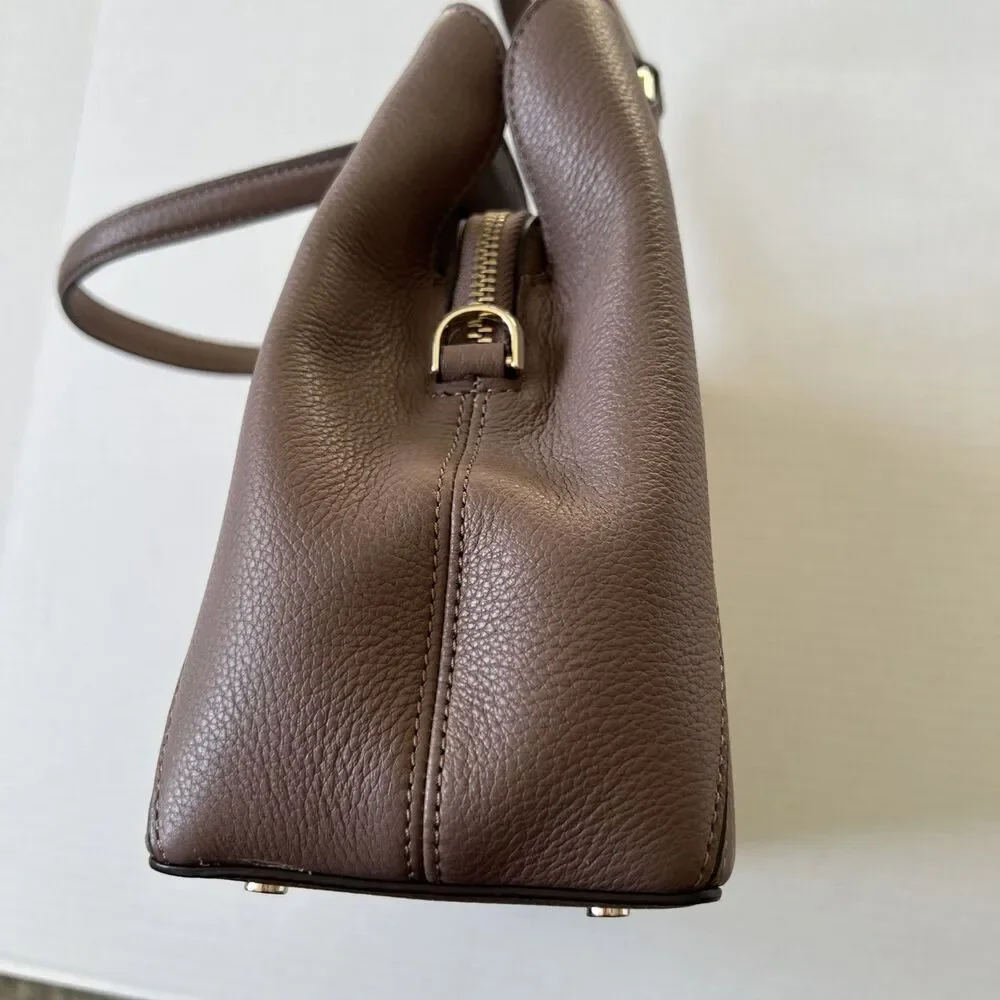 KATE SPADE Colorblock Brown White Crossbody Handbag Satchel NWOT